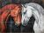 Ceramic tile mural - horses, Mustangs