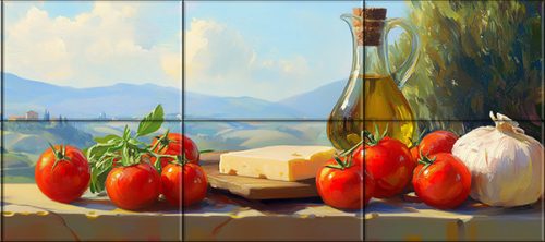 dekorcsempe toszkán csendélet mintával