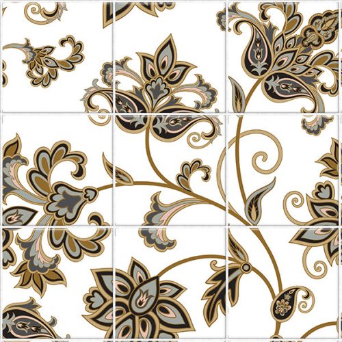 Arabesque mintás csempe virágmintával