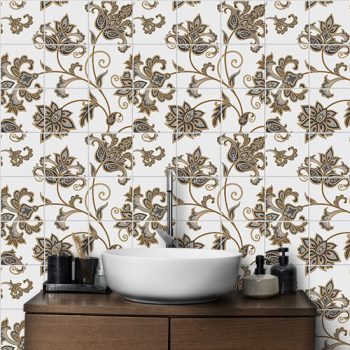 Moroccan tile mural - Turquoise