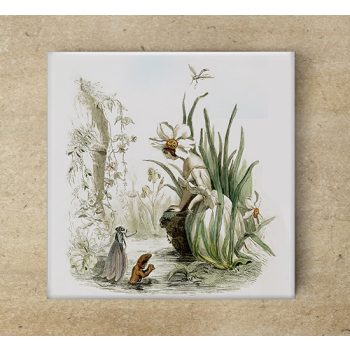 Virágtündéres dekorcsempe szett - Grandville -  12 db (15x15 cm)