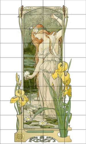 Ceramic tile mural - Mucha 