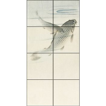 Mosaic tile - water world - fish - carp - Japanese  Mosaic tile - water world - fish - carp - Japanese