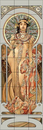 Ceramic tile mural - Mucha 