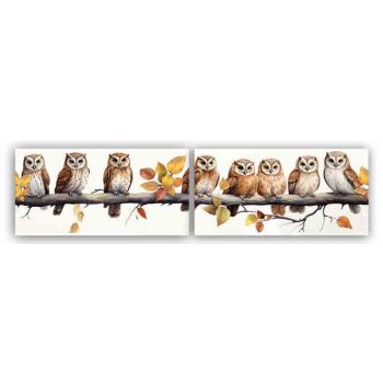 Owl patterned border tile (2 pcs)