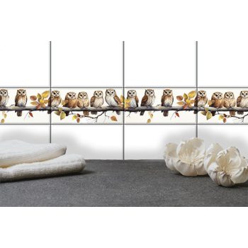 Owl patterned border tile (2 pcs)