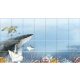 Tile mural - coral reef and whale