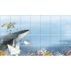 Tile mural - coral reef and whale