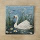 Ceramic tile mural - birds -rusty tail 