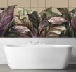 Ceramic tile mural - palm leaves