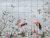 Flamingos and tropical birds among pastel plants – elegant tile mural