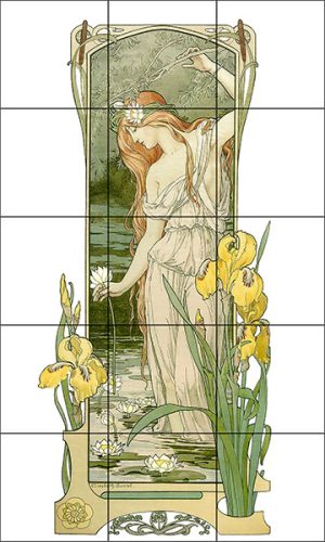 Ceramic tile mural - Mucha 