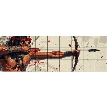 Indián harcos mozaik csempe