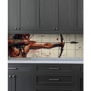 Indián harcos mozaik csempe