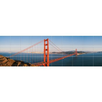 Golden Gate híd - Mozaik csempe (152x45 cm) Golden Gate híd - Mozaik csempe (152x45 cm)