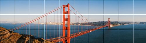 Golden Gate híd - Mozaik csempe (150x45 cm)