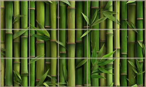 Bamboo tile mural