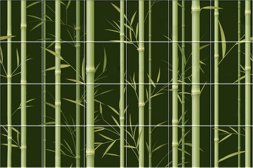 Csempekép mozaik - bambusz