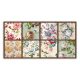 Vintage flower patterned border tile