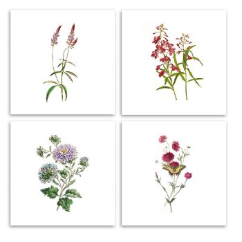 Set of tiles - flowers II.  Set of tiles - flowers II.