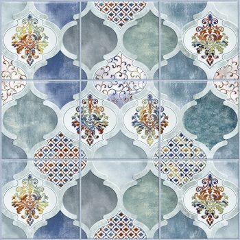 Türkiz marokkói csempe