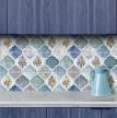 Moroccan tile mural - Turquoise 