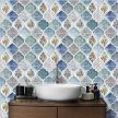 Moroccan tile mural - Turquoise 