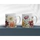 Mug set of 2 mugs with flower motif 