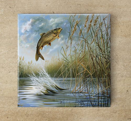 Tile mural - fishes -fishing 