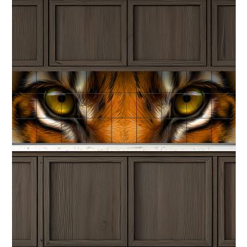 Ceramic tile mural - Eyes of a tiger