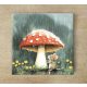 Mouse under a mushroom - ceramic tile trivet