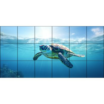 Ceramic tile mural - dolphin  Ceramic tile mural - dolphin