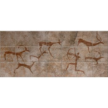 Ceramic tile mural - cave painting