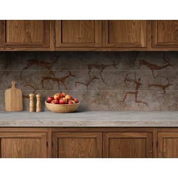 Ceramic tile mural - cave painting