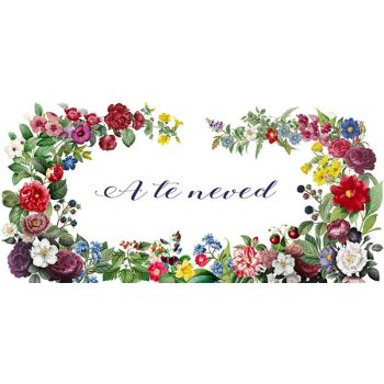 Unique personalized name mug with flower decoration 