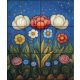 Ceramic tile mural - wild flowers