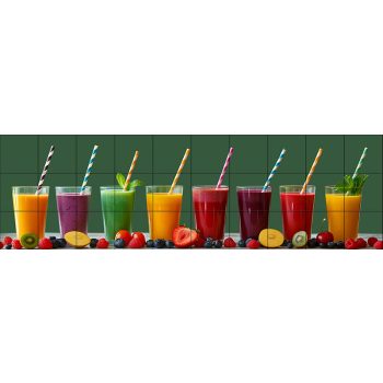 Friss gyümölcs mintás konyhai csempe