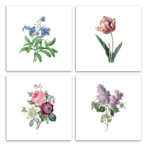 Set of tiles - flowers 