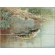 Tile mural - fishes -fishing 