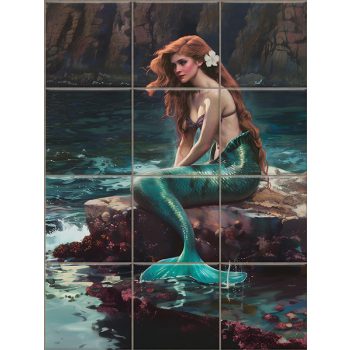 Ceramic tile mural - Little Mermaid