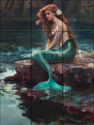 Ceramic tile mural - Little Mermaid