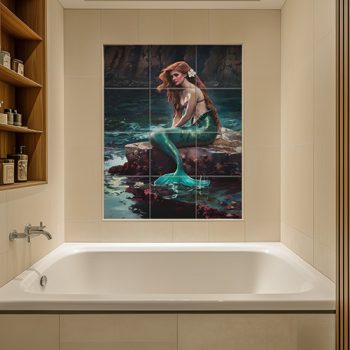 Ceramic tile mural - Little Mermaid