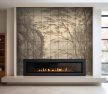 Monochrome river and tree landscape in classical style – ceramic tile mural