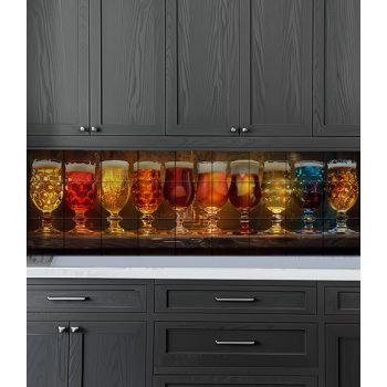 Variations of beer - tile mural