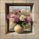 Tile mural - View at the poppy field