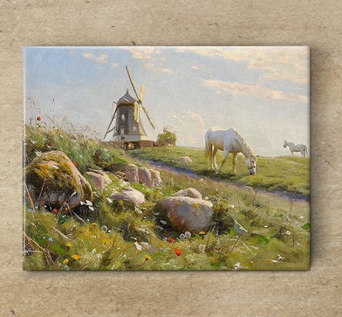 Ceramic tile mural - farm - horses II. 