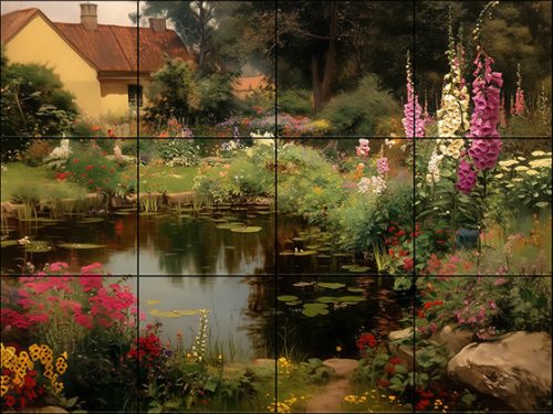 Grandmother's garden - kitchen tiles
