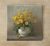 Dandelions in vase - ceramic tile trivet