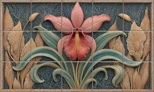 Vadvirág mintás csempe