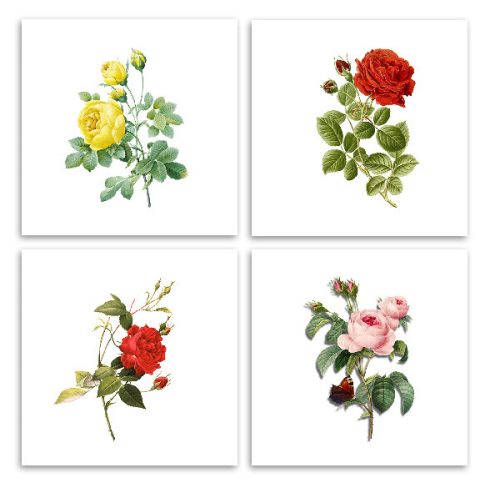 Set of tiles - flowers 